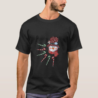 Snowman Grammy Candy Cane Kariertes Weihnachtsgesc T-Shirt
