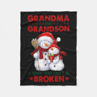 Snowman Grandma And Grandson A Bond That Can't Be  Fleecedecke