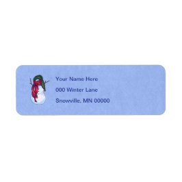 Snowman Green Hat Blue