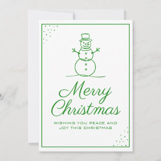 Snowman Greeting Christmas Card Karte