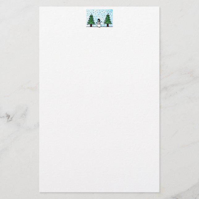 Snowman Greetings Briefpapier (Vorderseite)