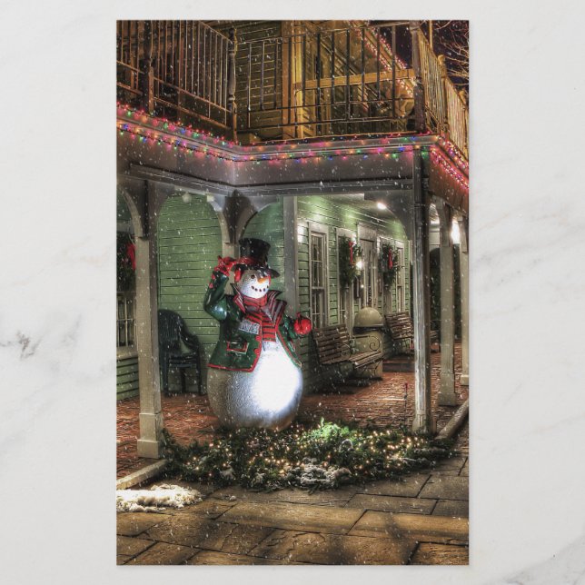 Snowman Greetings Briefpapier (Vorderseite)