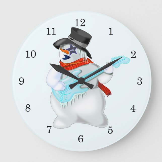 Snowman Große Wanduhr (Vorderseite)
