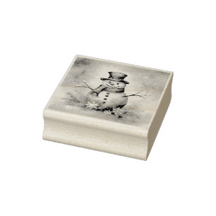 Snowman Gummistempel