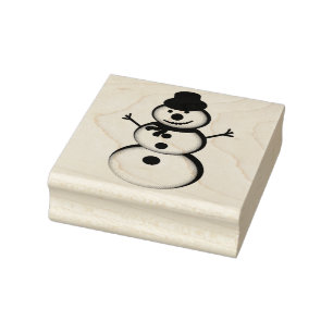 Snowman Gummistempel