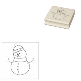 Snowman Gummistempel