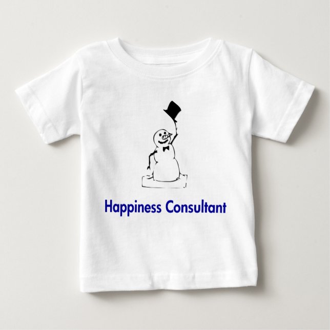 Snowman Happiness Consultant Baby T-shirt (Vorderseite)