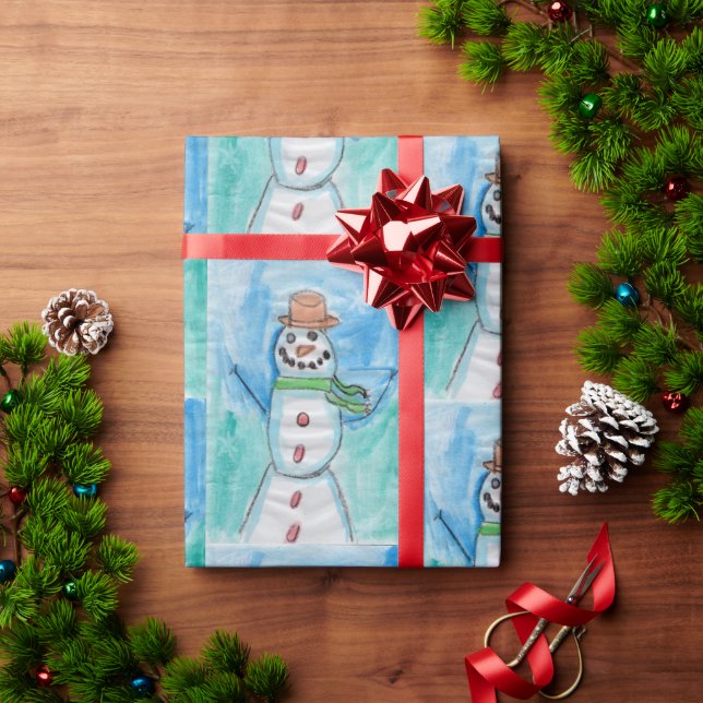 Snowman Happiness - Kinder Kunst des CHOC Geschenkpapier (Feiertagsgeschenk)