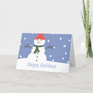 Snowman Happy Holidays Feiertagskarte