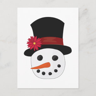 Snowman Head Postkarte