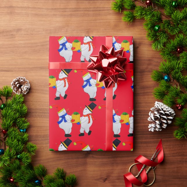 SNOWMAN HIER IST IHR WEIHNACHTPAPIER FÜR DAS GESCH GESCHENKPAPIER (Feiertagsgeschenk)