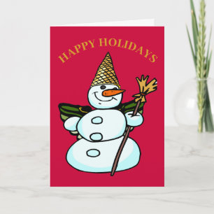 Snowman Holiday Card, Text hinzufügen Feiertagskarte