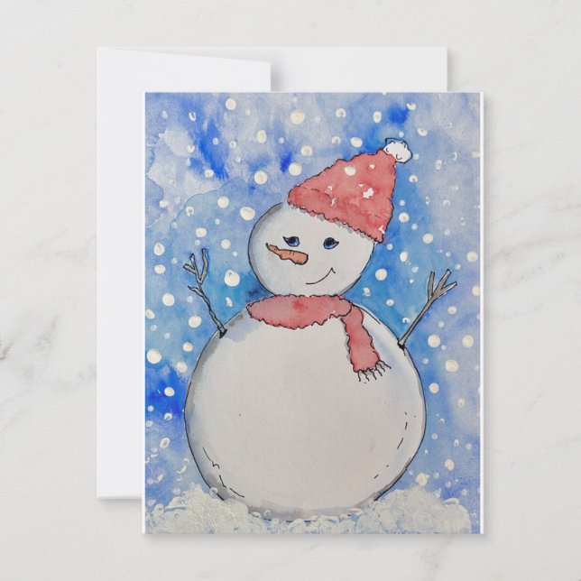 Snowman Holiday Cards Feiertagskarte (Vorderseite)