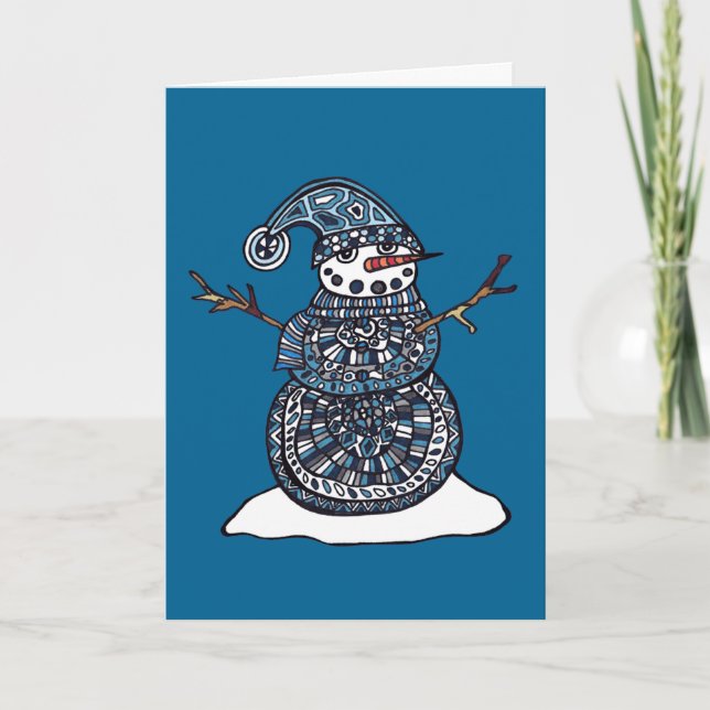 Snowman Holiday Cards Feiertagskarte (Vorderseite)