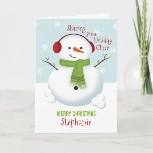 Snowman Holiday Cheer Feiertagskarte