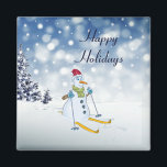 Snowman Holiday Christmas Magnet<br><div class="desc">Schönes Snowman Holiday Weihnachtsmagnet</div>