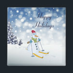 Snowman Holiday Christmas Magnet<br><div class="desc">Schönes Snowman Holiday Weihnachtsmagnet</div>