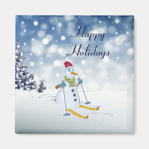 Snowman Holiday Christmas Magnet