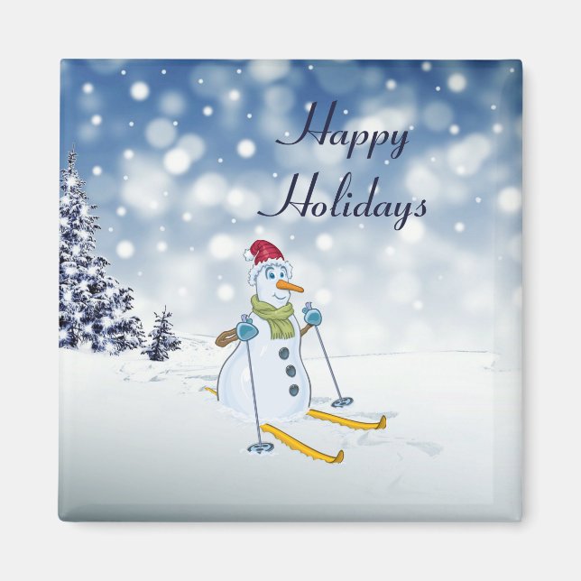 Snowman Holiday Christmas Magnet (Vorne)