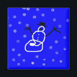 Snowman Holiday Christmas Magnet - Kunst von Kinde<br><div class="desc">Snowman Design von Jasmin. Kunst von Kindern. com</div>