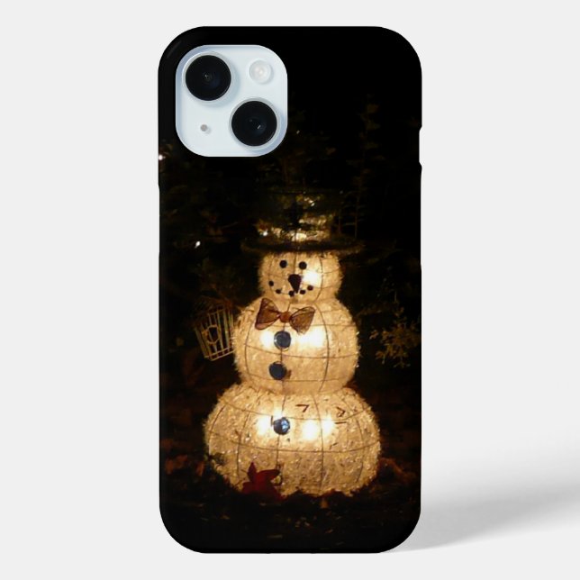 Snowman Holiday Light Display Case-Mate iPhone Hülle (Rückseite)