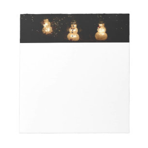 Snowman Holiday Light Display Notizblock