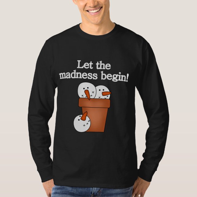 Snowman Holiday Madness T - Shirt und Geschenke (Vorderseite)