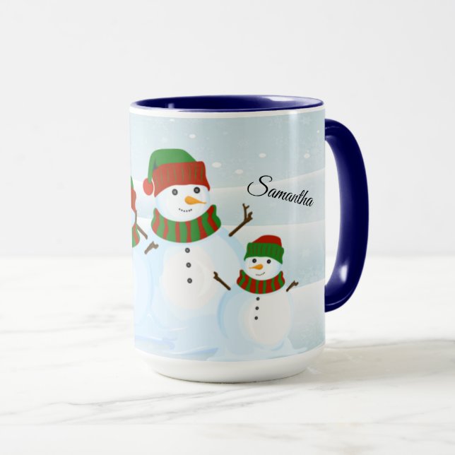 Snowman Holiday Personalisierte Mug Tasse (VorderseiteRechts)