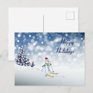 Snowman Holiday Postcard Postkarte