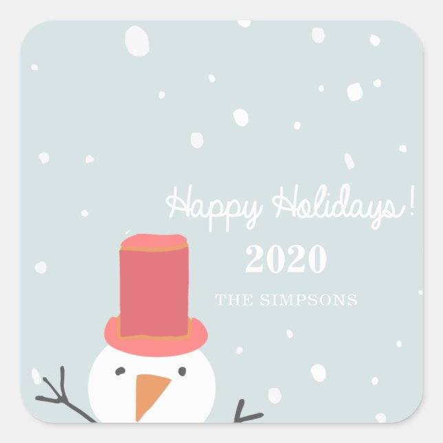 Snowman Holiday Sticker (Vorderseite)