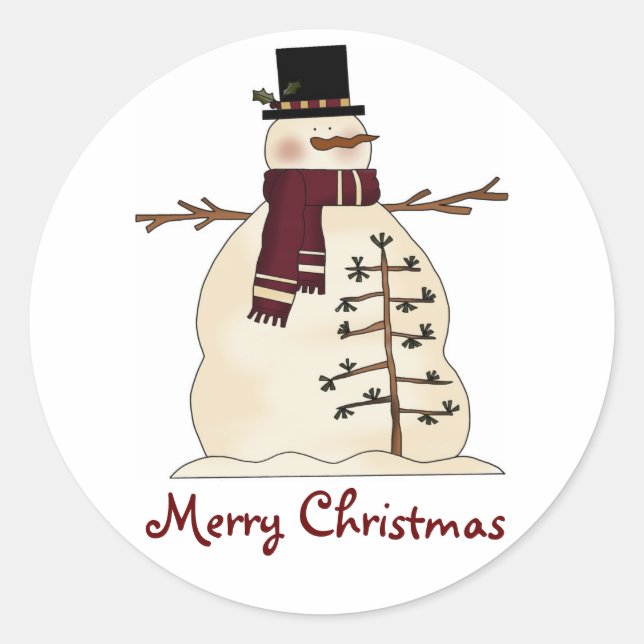 Snowman Holiday Stickers (Vorderseite)