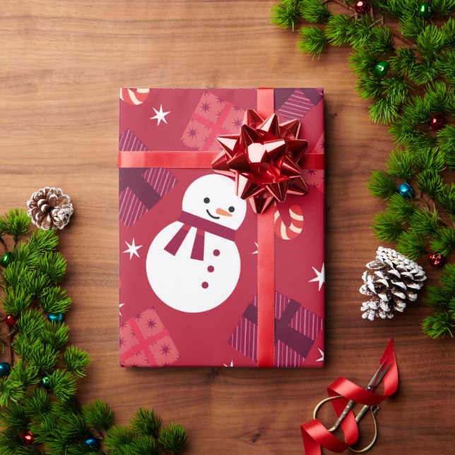 Snowman Holiday Weihnachtsgeschenk Geschenkpapier (Feiertagsgeschenk)
