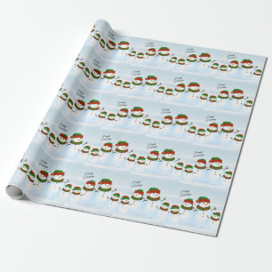 Snowman Holiday Wrapping Paper Geschenkpapier