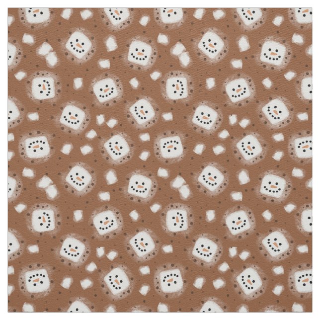 Snowman Hot Cocoa Stoff (Muster)