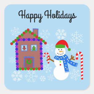 Snowman & House #1 Stickers