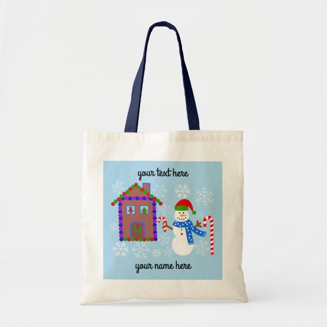Snowman & House #1 Tote Bag Tragetasche (Vorne)
