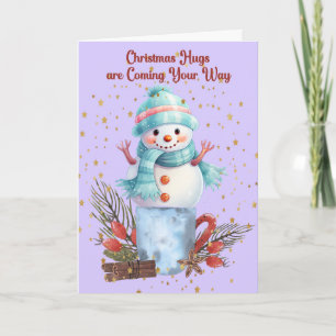 Snowman Hugs Weihnachtskarten Karte