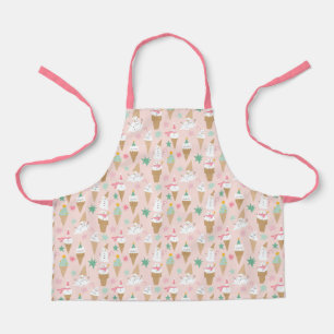 Snowman Ice Cream Cones Weihnachtsmuster Schürze