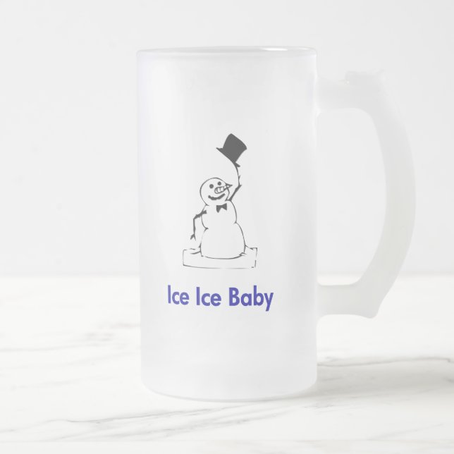 Snowman Ice Ice Baby Mattglas Bierglas (Rechts)