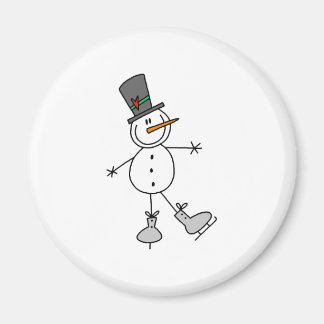 Snowman Ice Skaten Magnet