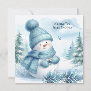 Snowman Icy Blue Wonderland