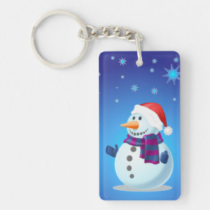 SNOWMAN IN SCHNEE-AcrylISCHER Schlüsselanhänger