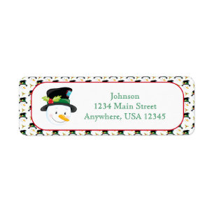 Snowman in Tophat personalisiert