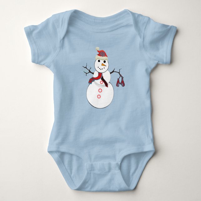 Snowman - Individuell Baby Strampler (Vorderseite)