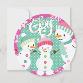 Snowman Joy Winter Holiday Feiertagskarte