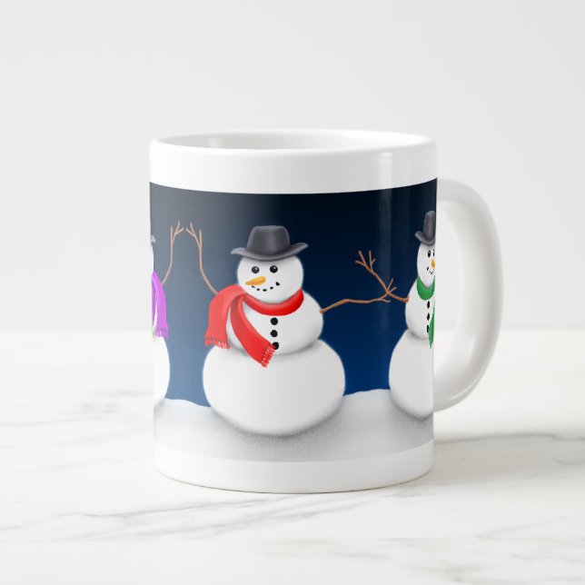 Snowman Jumbo-Tasse (Vorderseite Rechts)
