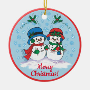 Snowman Keramik Ornament