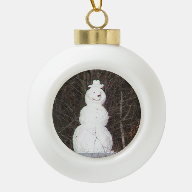 Snowman Keramik Ornament (Vorderseite)