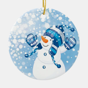 Snowman Keramik Ornament