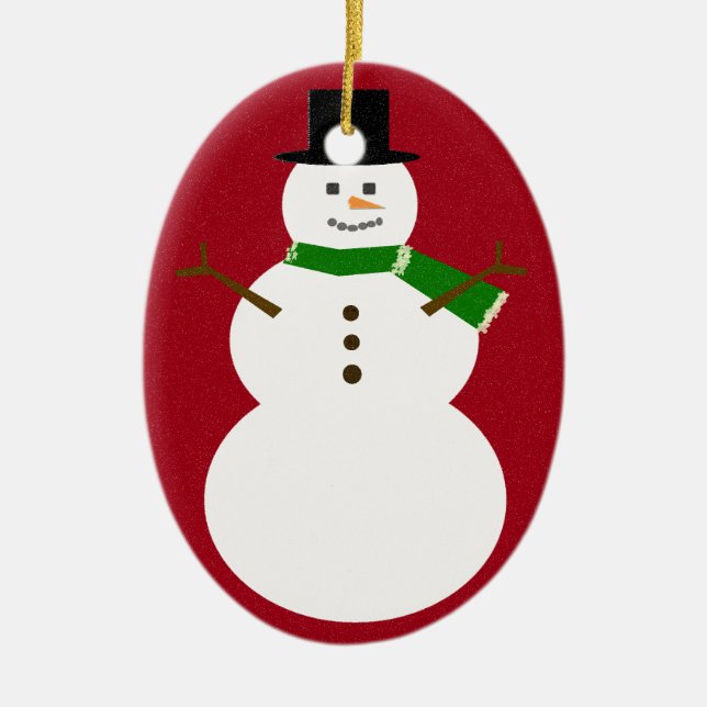 Snowman Keramik Ornament (Vorne)